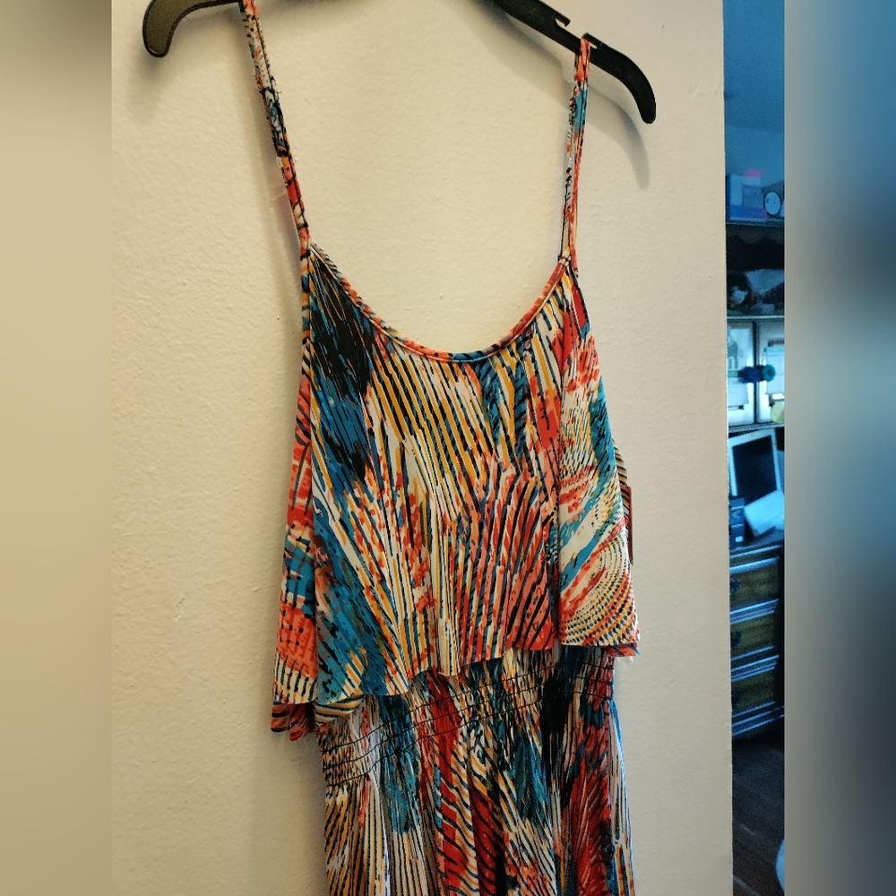Woman's spaghetti strap maxi sun dress